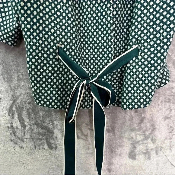 Anthropologie Elevenses Women‎ Sz 10  Cropped Tweed Front Tie Blazer Jacket - Picture 7 of 12